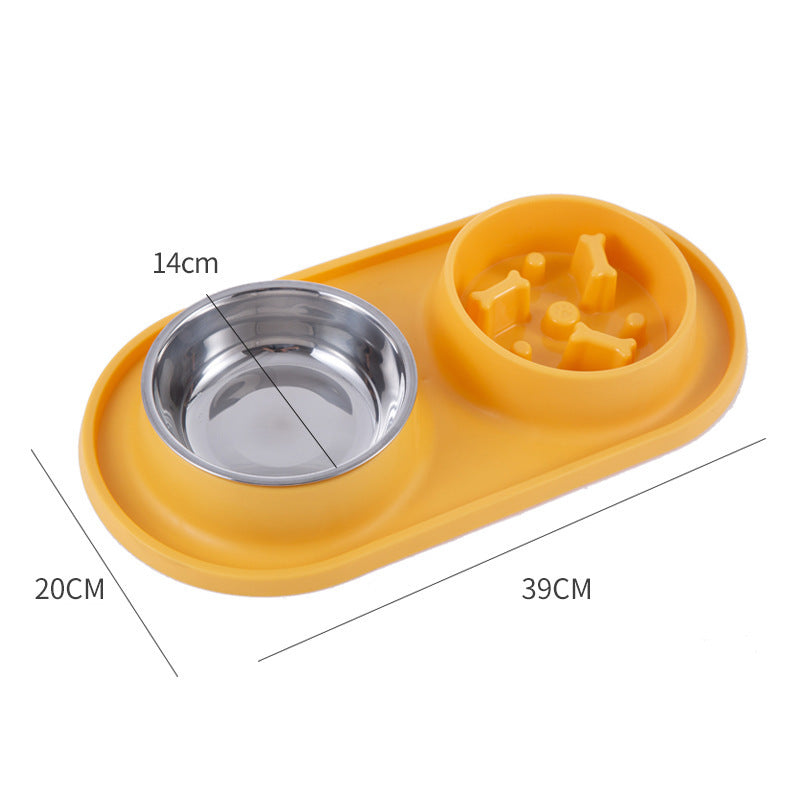 Slow Feeder Dual Bowl