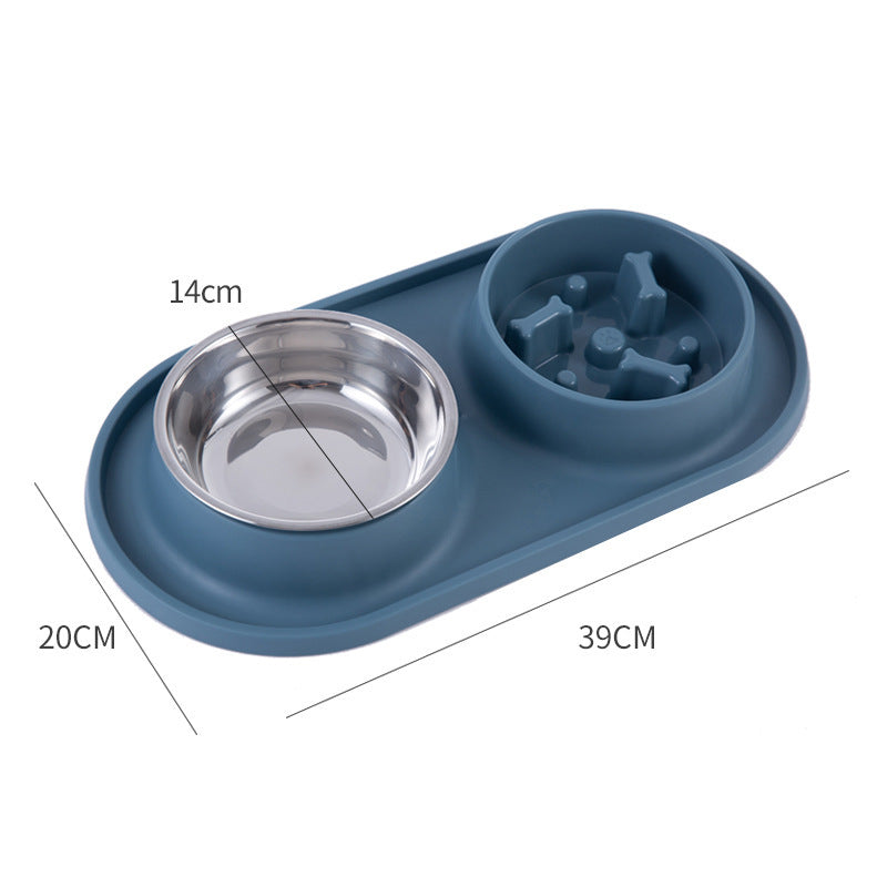 Slow Feeder Dual Bowl