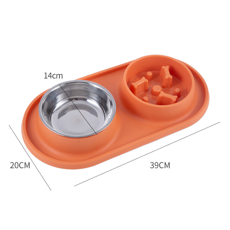 Slow Feeder Dual Bowl