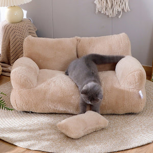 Pawberry CloudNest™ Plush Pet Sofa