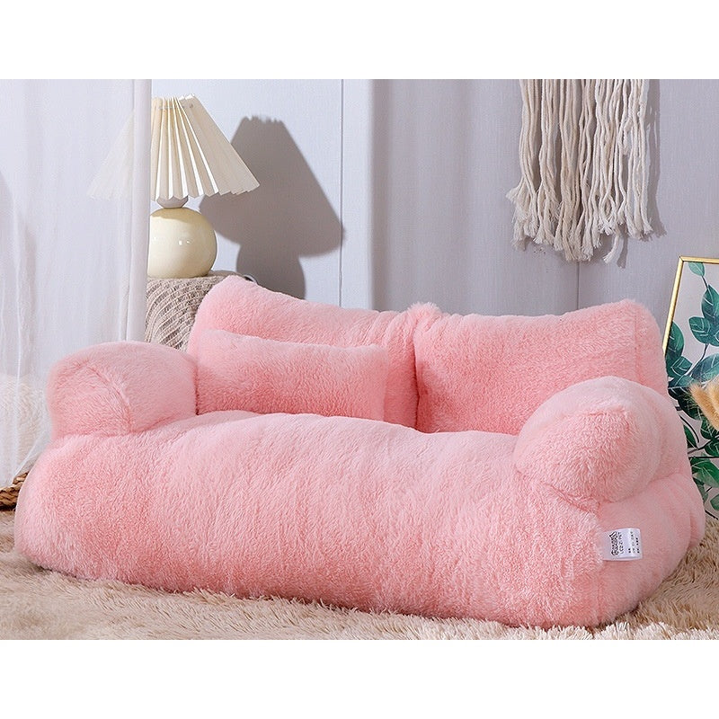 Pawberry CloudNest™ Plush Pet Sofa