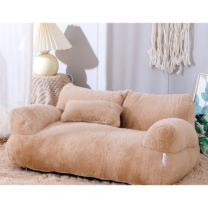 Pawberry CloudNest™ Plush Pet Sofa