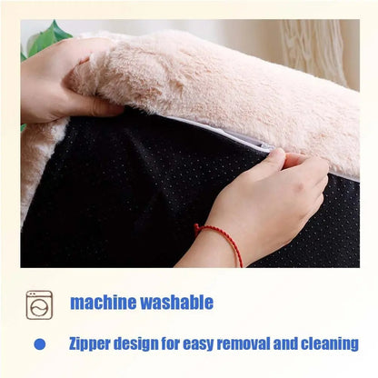 CloudNest Plush Pet Sofa - machine washable cover with zipper for easy cleaning